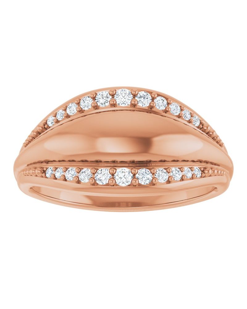 Anel Cravejado em Ouro 14k com Diamantes Naturais – Modelo 14