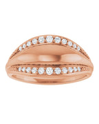 Anel Cravejado em Ouro 14k com Diamantes Naturais – Modelo 14