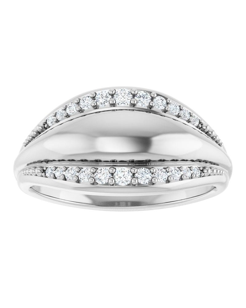 Anel Cravejado em Ouro 14k com Diamantes Naturais – Modelo 14