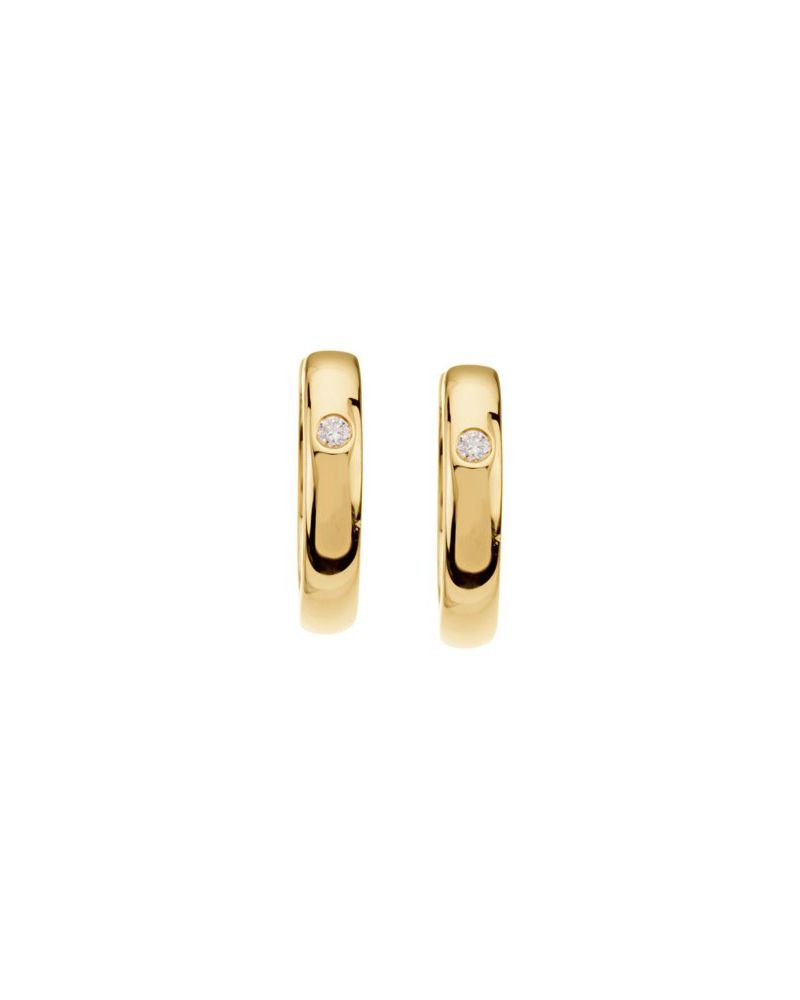 Brinco de Aro Cravejado com Dobradiça em Ouro 14k com Diamantes Naturais – Modelo 7