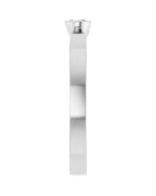 Anel Meio Bezel Solitário em Ouro 14k com Diamantes Naturais