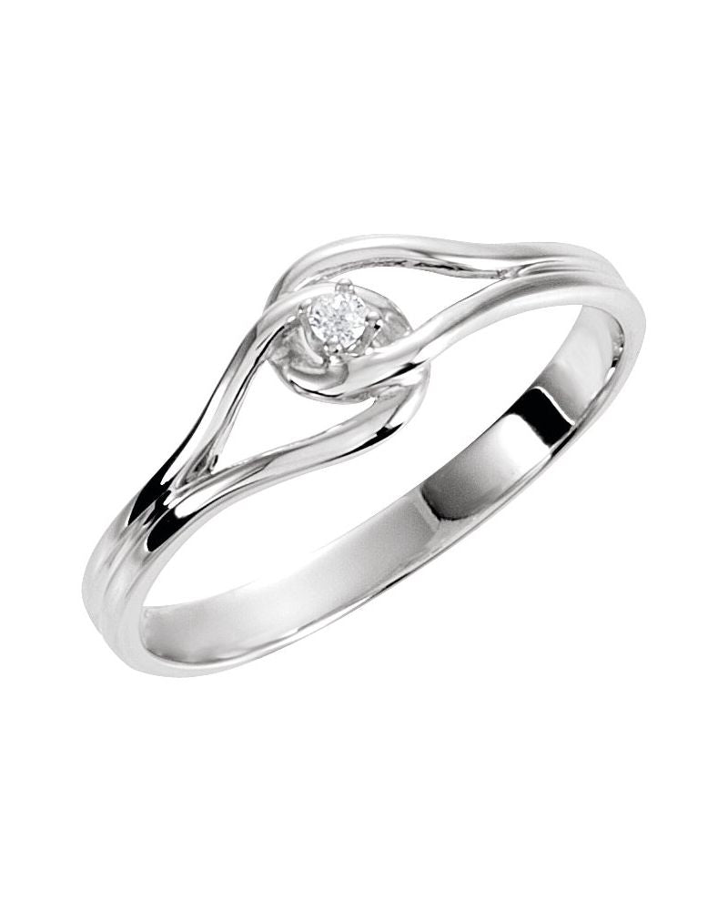 Anel Entrelaçado em Ouro 14k com Diamantes Naturais – Modelo 30