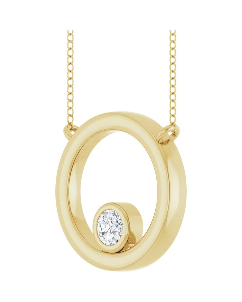 Colar Geométrico em Ouro 14k com Diamantes de Laboratório – Modelo 2