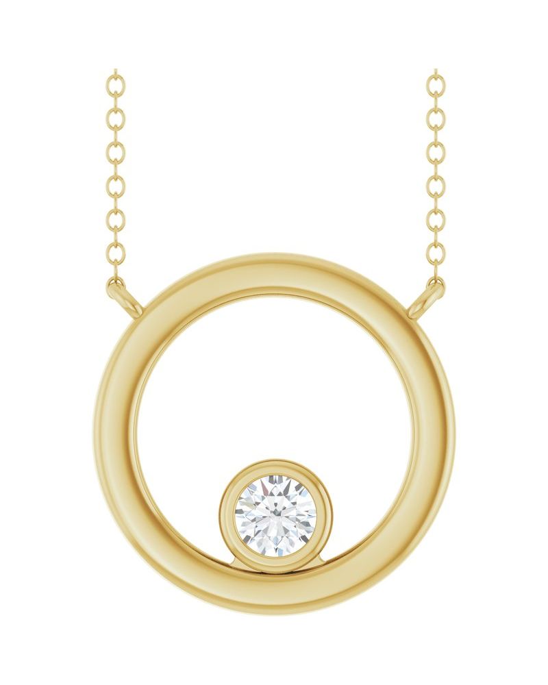 Colar Geométrico em Ouro 14k com Diamantes de Laboratório – Modelo 2
