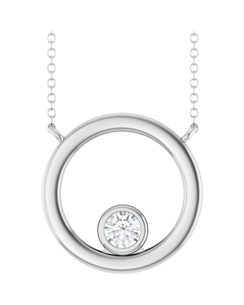 Colar Geométrico em Ouro 14k com Diamantes de Laboratório – Modelo 2