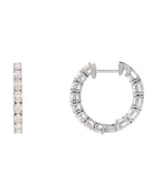 Brinco de Aro Dentro e Fora em Ouro 14k com Diamantes de Laboratório – Modelo 3