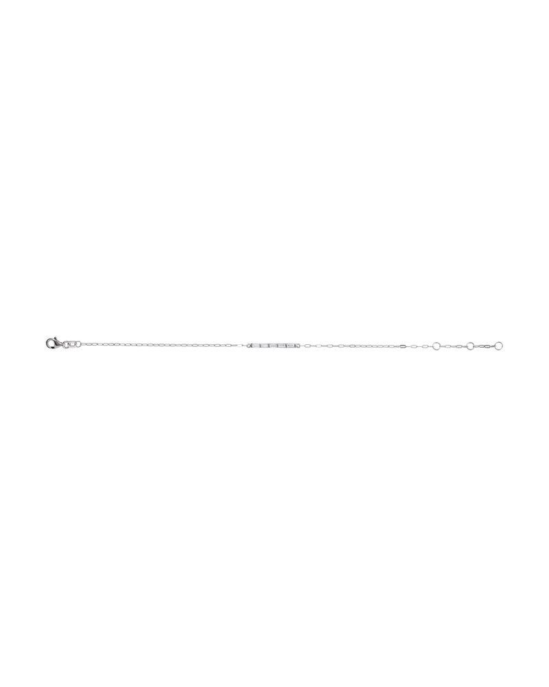 Pulseira Barra Elos Cravejada em Ouro 14k com Diamantes Naturais