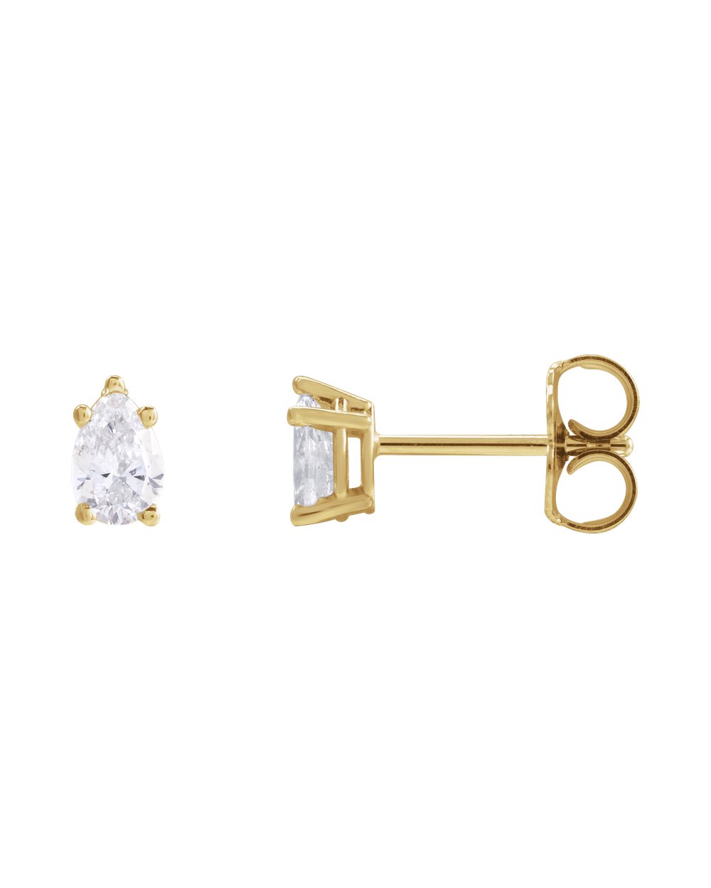 Brinco Gota em Ouro 14k com Diamantes de Laboratório
