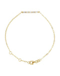 Pulseira Barra Elos Cravejada em Ouro 14k com Diamantes Naturais