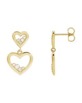 Brinco Coração Cravejado em Ouro 14k com Diamantes Naturais – Modelo 4