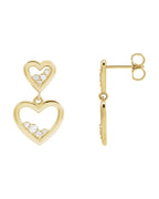 Brinco Coração Cravejado em Ouro 14k com Diamantes Naturais – Modelo 4
