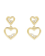 Brinco Coração Cravejado em Ouro 14k com Diamantes Naturais – Modelo 4