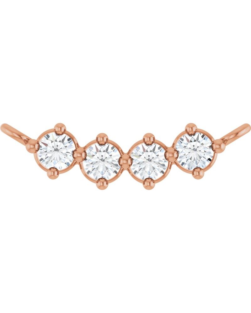 Colar Família Barra em Ouro 14k com Diamantes de Laboratório – Modelo 3
