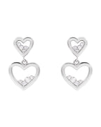 Brinco Coração Cravejado em Ouro 14k com Diamantes Naturais – Modelo 4