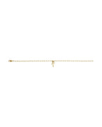 Pulseira Cruz Berloque em Ouro 14k com Diamantes Naturais