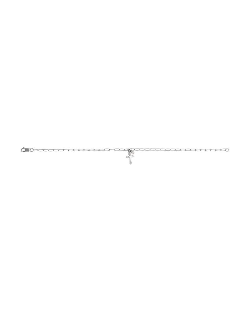 Pulseira Cruz Berloque em Ouro 14k com Diamantes Naturais