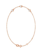 Pulseira Elos com Cravação Bezel em Ouro 14k com Diamantes de Laboratório