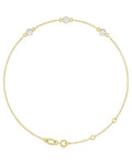 Pulseira Elos com Cravação Bezel em Ouro 14k com Diamantes de Laboratório