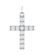 Pingente Cruz Cravejado em Ouro 14k com Diamantes de Laboratório – Modelo 5