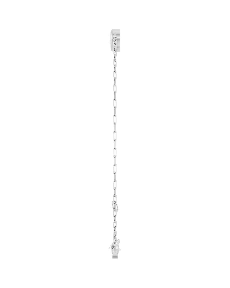 Pulseira Coração e Elos Clipe Elos em Ouro 14k com Diamantes Naturais