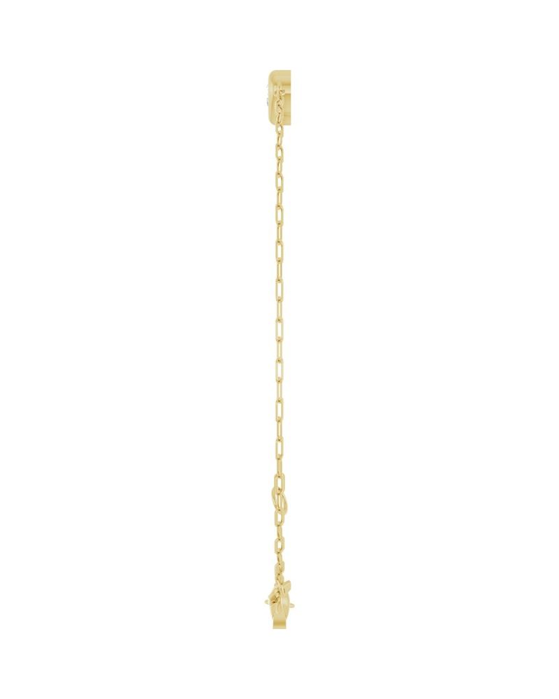 Pulseira Coração e Elos Clipe Elos em Ouro 14k com Diamantes Naturais