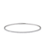 Bracelete Rígido Flexível Totalmente Cravejado em Ouro 14k com Diamantes Naturais