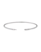 Bracelete Rígido Flexível Totalmente Cravejado em Ouro 14k com Diamantes Naturais