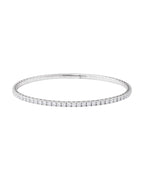 Bracelete Rígido Flexível Totalmente Cravejado em Ouro 14k com Diamantes Naturais