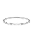Bracelete Rígido Flexível Totalmente Cravejado em Ouro 14k com Diamantes Naturais