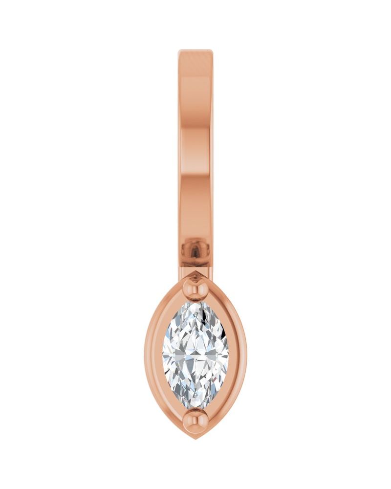 Pingente Solitário em Ouro 14k com Diamantes de Laboratório – Modelo 8