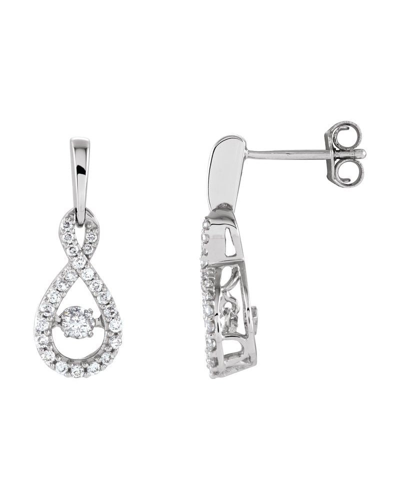 Brinco Infinito em Ouro 14k com Diamantes Naturais – Modelo 5