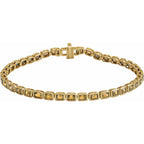 Pulseira riviera citrino – Ouro Amarelo 14k