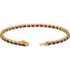 Pulseira riviera granada – Ouro Amarelo 14k