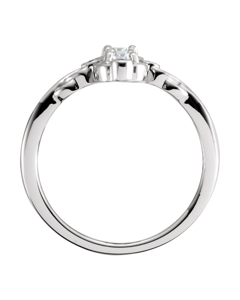 Anel Três Pedras em Ouro 14k com Diamantes Naturais – Modelo 7