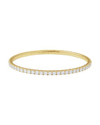 Bracelete Rígido Flexível Totalmente Cravejado em Ouro 14k com Diamantes Naturais