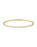 Bracelete Rígido Flexível Totalmente Cravejado em Ouro 14k com Diamantes Naturais
