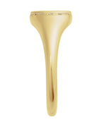 Anel Chevalier para Gravação Cravejado em Ouro 14k com Diamantes Naturais – Modelo 2