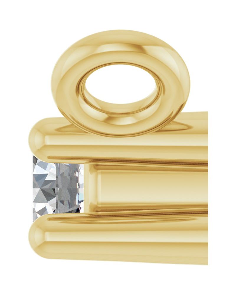 Colar Família Barra em Ouro 14k com Diamantes de Laboratório – Modelo 2