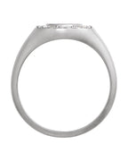 Anel Chevalier para Gravação Cravejado em Ouro 14k com Diamantes Naturais – Modelo 2