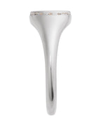 Anel Chevalier para Gravação Cravejado em Ouro 14k com Diamantes Naturais – Modelo 2