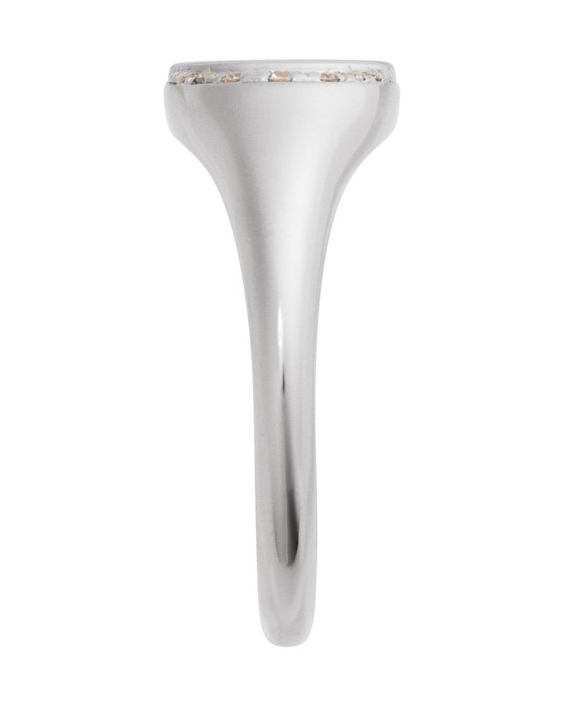 Anel Chevalier para Gravação Cravejado em Ouro 14k com Diamantes Naturais – Modelo 2