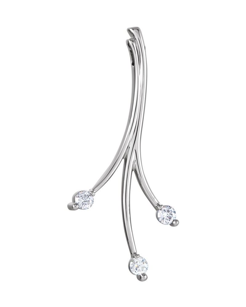 Pingente Três Pedras Orgânico em Ouro 14k com Diamantes Naturais – Modelo 6