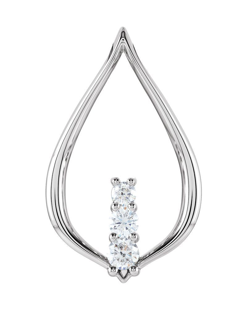 Pingente Três Pedras Orgânico em Ouro 14k com Diamantes Naturais – Modelo 7