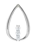 Pingente Três Pedras Orgânico em Ouro 14k com Diamantes Naturais – Modelo 8