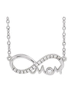 Colar Infinito Mãe em Ouro 14k com Diamantes de Laboratório