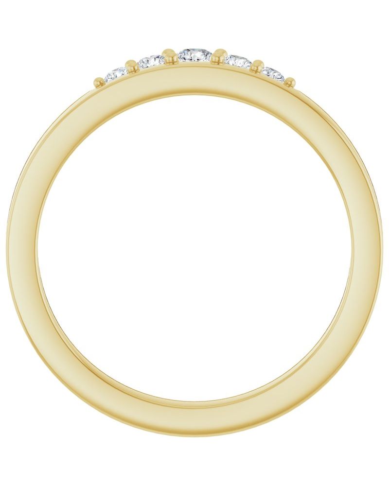 Anel Empilhável em Ouro 14k com Diamantes de Laboratório – Modelo 2