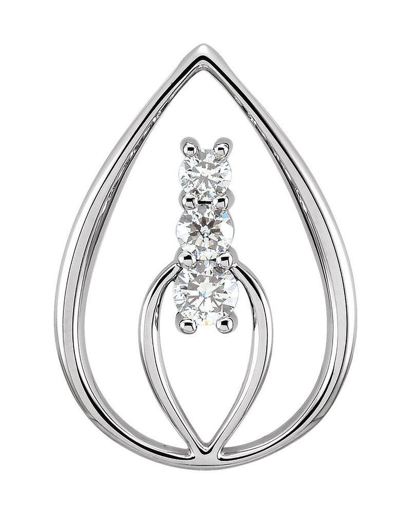 Pingente Três Pedras em Ouro 14k com Diamantes Naturais – Modelo 9