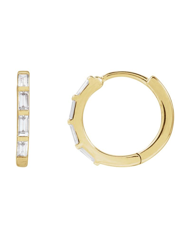Brinco de Aro em Ouro 14k com Diamantes de Laboratório – Modelo 2