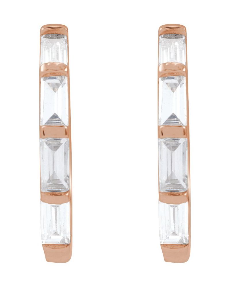 Brinco de Aro em Ouro 14k com Diamantes de Laboratório – Modelo 2