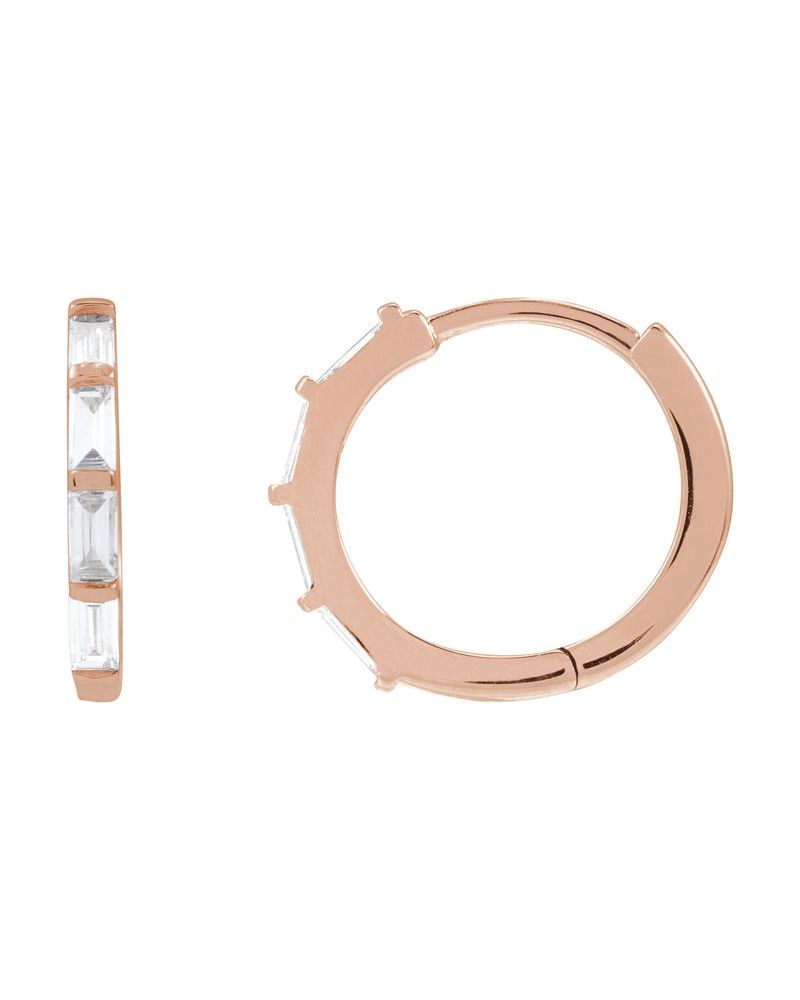 Brinco de Aro em Ouro 14k com Diamantes de Laboratório – Modelo 2